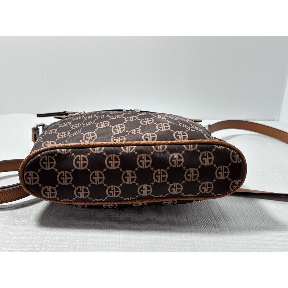 GIANI BERNINI logo nylon North South small crossbody bag - Chocolate brown - Picture 6 of 16
